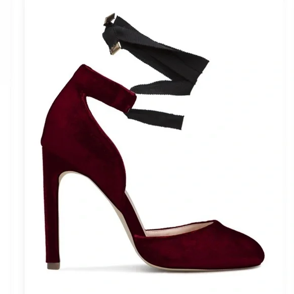 BORDEAUX COLORED WRAP SUSIE PUMPS SIZE 7.5 NIB - Picture 2 of 4